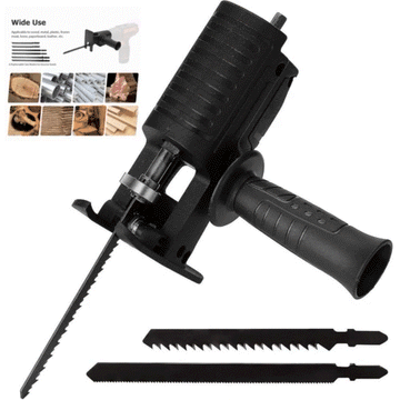 ForKumi oscillating saw drill adapter with black handle and two saw blades for versatile cutting