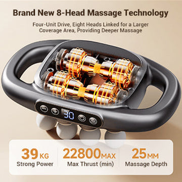 ForKumi home series deep tissue muscle massager with 8-head technology and digital display