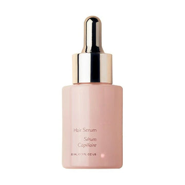 ForKumi hair serum for shiny hair in pink bottle with gold dropper cap 30ml