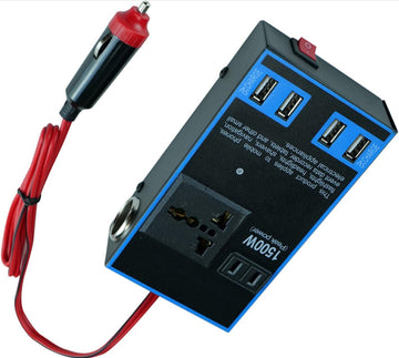 Avis portable car tire inflator with multiple USB ports and 1500W power inverter for vehicle use