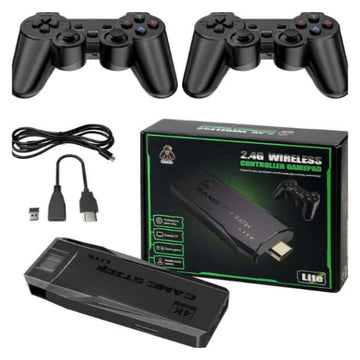 ForKumi retro game console with built-in games includes wireless controllers and HDMI adapter