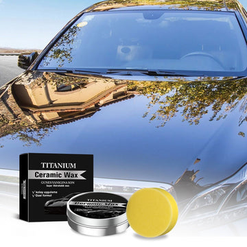 ForKumi nano ceramic car coating kit with titanium ceramic wax and applicator for glossy car protection