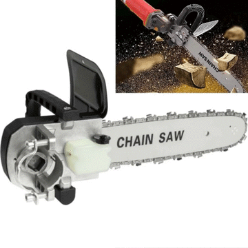 ForKumi 12 inch chainsaw blade adapter with metal chain and fuel tank for electric chainsaws