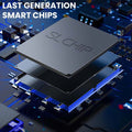 Close-up of advanced smart chips technology featured in ForKumi 150W solar motion light outdoor
