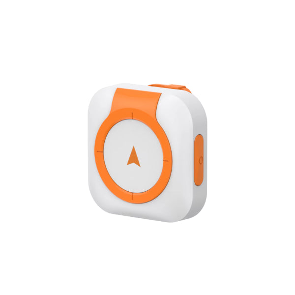 ForKumi 4G GPS pet tracker collar device in white and orange for pet location tracking