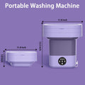 ForKumi 9L compact laundry machine portable purple collapsible washing machine with size dimensions