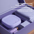 ForKumi 9L compact laundry machine folded for easy luggage storage during business trips