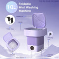ForKumi 9L compact laundry machine foldable mini washing machine with power plug and drainage outlet