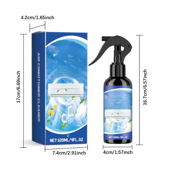 ForKumi HVAC cleaning spray 120ml bottle and packaging for car air conditioner maintenance