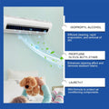 ForKumi HVAC cleaning spray showing air conditioner with cleaning action and ingredient details for car supplies