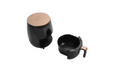 ForKumi 6L air fryer bundle with black and rose gold detachable basket and main unit