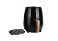 ForKumi black and gold 6L air fryer bundle with removable cooking basket and accessory rack