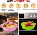 ForKumi 6L air fryer bundle with colorful silicone baking pans for easy cooking in air fryers and ovens