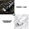 ForKumi black and white marble aluminum foil kitchen sticker rolls for home series use