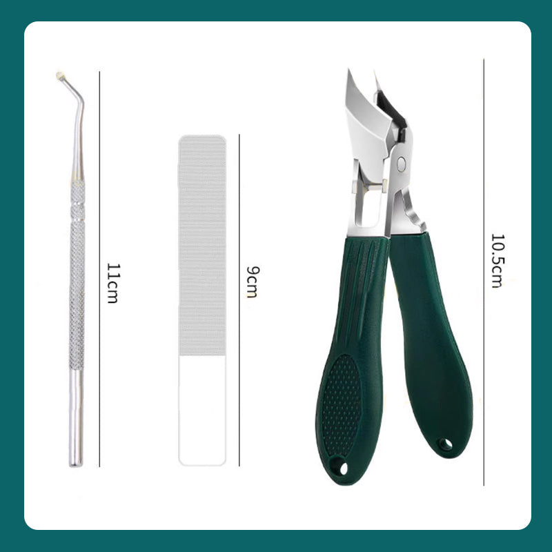 ForKumi anti-splash nail kit with precision nail clippers and grooming tools in black case