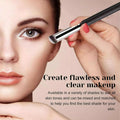 Avis under eye corrector for dark circles applied with makeup brush on woman’s face for flawless skin