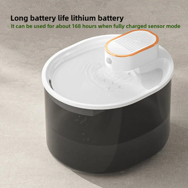 ForKumi automatic pet water fountain with long-lasting lithium battery and sensor mode for pets