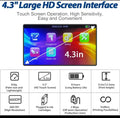 4.3 inch touch screen printer display with HD screen and icons for editing settings and maintenance