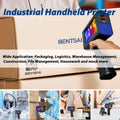 Industrial handheld printer featuring a 4.3 inch touch screen printer for packaging and logistics