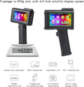 Compact 4.3 inch touch screen printer with colorful display and lightweight design weighing 450 grams