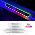 ForKumi magnetic RGB car LED strip set with Mercedes Benz logo for interior door decoration