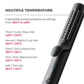Avis 2-in-1 curling iron and straightener with multiple adjustable temperature settings for different hair types