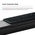 Close-up of Avis 2-in-1 curling iron and straightener with tourmaline coated ceramic plates for heat damage protection