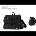 ForKumi lightweight diaper backpack in black with multiple pockets and adjustable shoulder strap