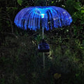 ForKumi solar palm lights outdoor with blue fiber optic illumination for garden decoration