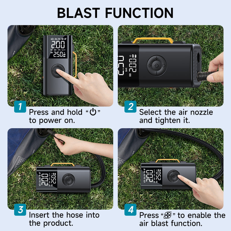 Avis 2025 car emergency kit digital air pump with blast function for tire inflation