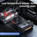 Avis 2025 car emergency kit portable jump starter connected to a car battery under the hood