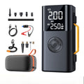 Avis 2025 car emergency kit featuring a digital tire inflator and multiple accessory attachments with a carrying case