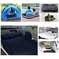 ForKumi car air mattress with pump inflated inside car backseat for comfortable travel rest
