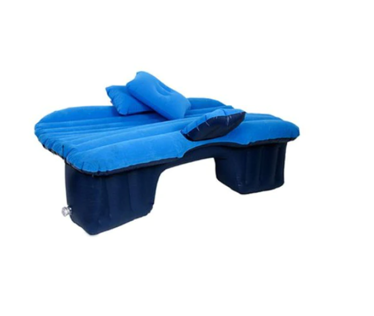 ForKumi blue car air mattress with pump designed for comfortable travel and rest inside vehicles