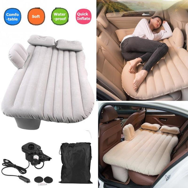 ForKumi car air mattress with pump inflatable soft waterproof travel bed for backseat comfort