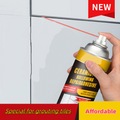 ForKumi fast curing tile adhesive spray being applied to grout lines for quick tile repair
