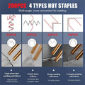 ForKumi cordless plastic welding gun 200pcs hot staples with four types of multi-angle welding nails for car accessories