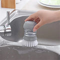 ForKumi eco-friendly kitchen cleaning tool with scrubbing brush and soap dispenser for sink cleaning