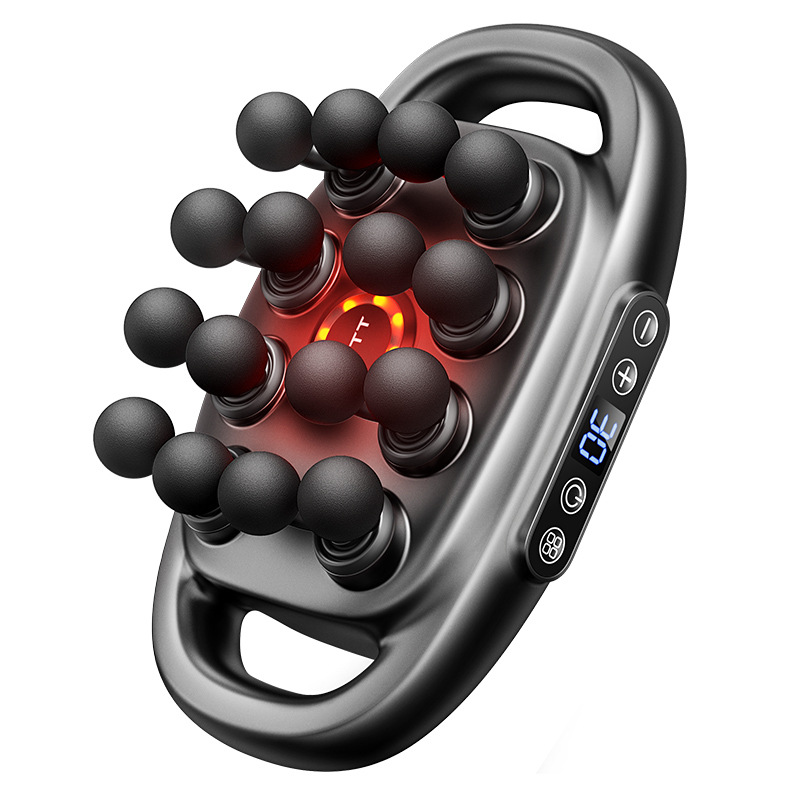 ForKumi deep tissue muscle massager with multiple massage nodes and digital display for home use