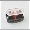ForKumi smart dog training collar with compact black receiver and clear protective cover with LED light