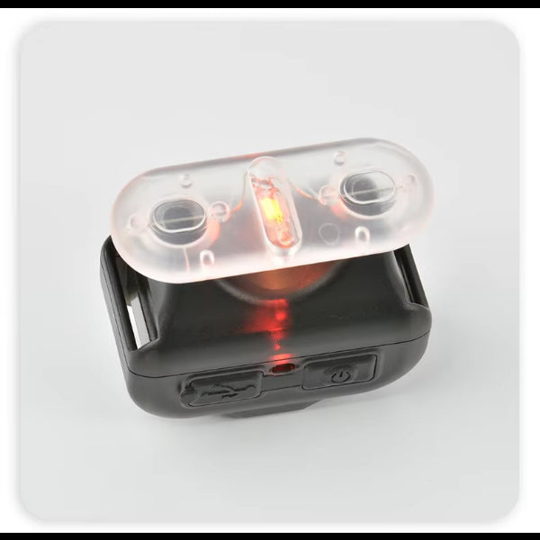 ForKumi smart dog training collar with compact black receiver and clear protective cover with LED light