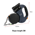 ForKumi dual dog leash tangle free retractable leash with 3 meter rope length and ergonomic handle