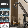 ForKumi grey dual temperature kitchen faucet with 4 gears and 80cm pipe for versatile kitchen use