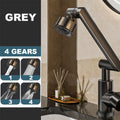 ForKumi grey dual temperature kitchen faucet with adjustable 4 gear water flow settings