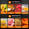 ForKumi easy clean meat chopper for kitchen showing low speed for soft ingredients and high speed for hard ingredients