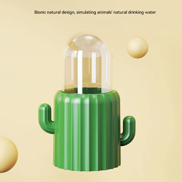 ForKumi eco-friendly bird water feeder with green base and clear water container for pets