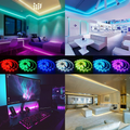 Eco-friendly LED strip lights from ForKumi used to illuminate modern rooms and workspaces with vibrant colors
