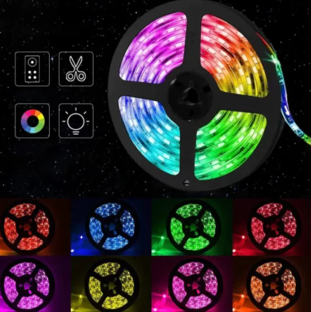 ForKumi eco-friendly LED strip lights multicolor digital series with remote control and customizable settings