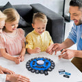 Children playing educational spelling games for kids by ForKumi with adult guidance at white table