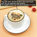 Cup of coffee with custom coffee art printed on milk foam using custom coffee art printer